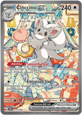 Cinccino ex - 119/086 119 - ME04 Chaos Rising Holofoil