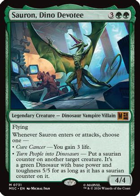 Sauron, Dino Devoteee (MSC-731) - Commander: Marvel Super Heroes Foil