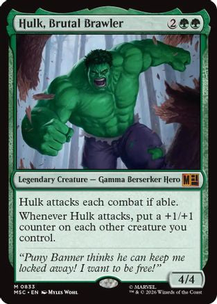 Hulk, Brutal Brawler (MSC-833) - Commander: Marvel Super Heroes Foil