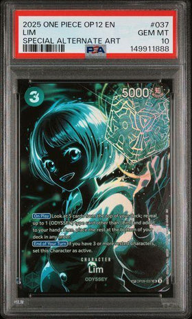 2025 ONE PIECE OP12-LEGACY OF THE MASTER 037 LIM SPECIAL ALTERNATE ART PSA 10