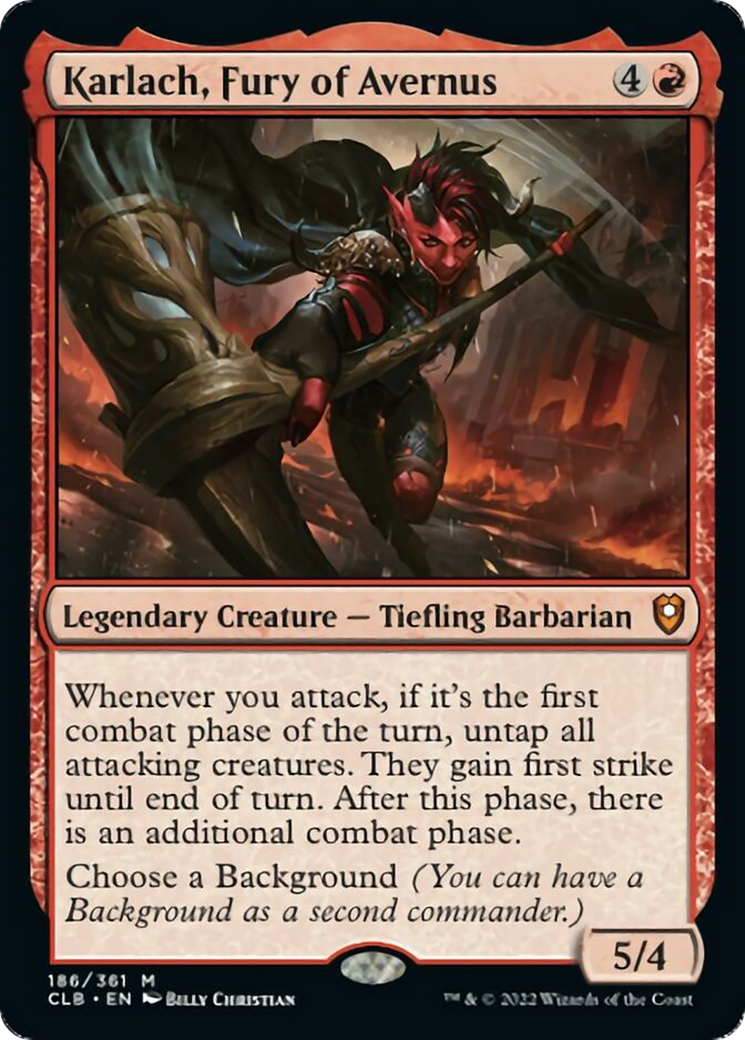 Karlach, Fury of Avernus (CLB-186) - Commander Legends: Battle for Baldur's Gate