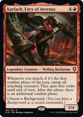 Karlach, Fury of Avernus (CLB-186) - Commander Legends: Battle for Baldur's Gate