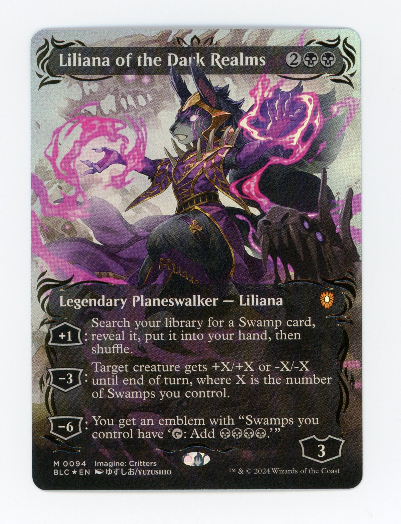 Liliana of the Dark Realms — Borderless|Anime|Raised Foil — ID 17324