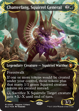 Chatterfang, Squirrel General (BLC-095) - Bloomburrow Commander (Borderless) Foil