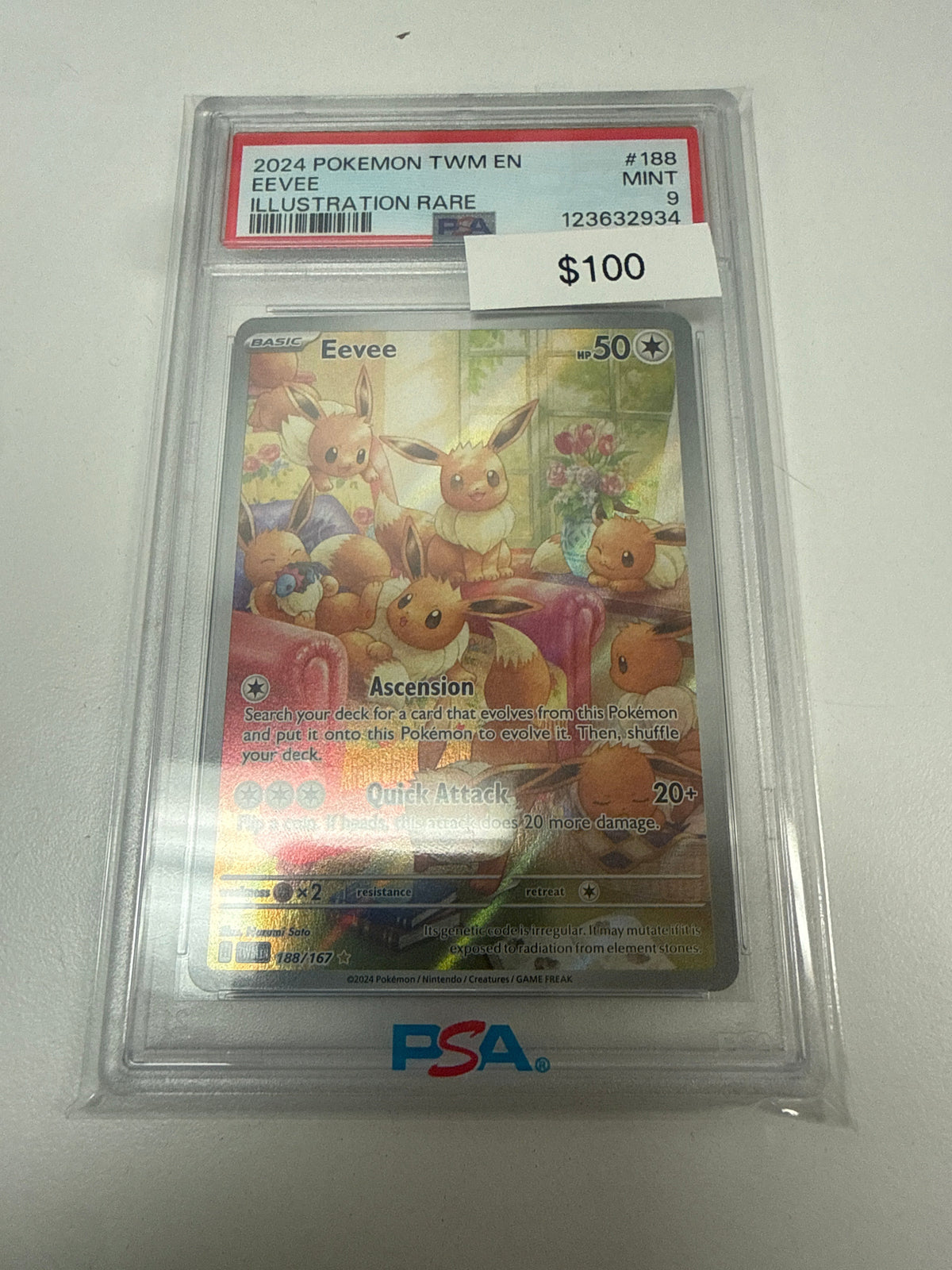 Pokemon Eevee PSA 9