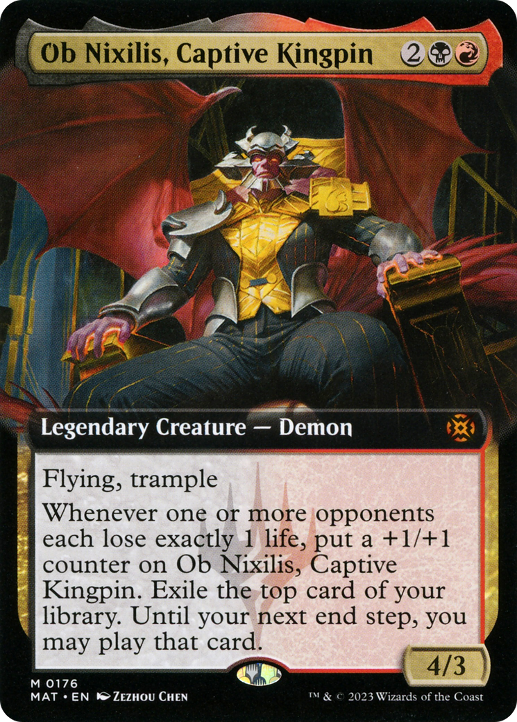 Ob Nixilis, Captive Kingpin (MAT-176) - March of the Machine: The Aftermath: (Extended Art) Foil
