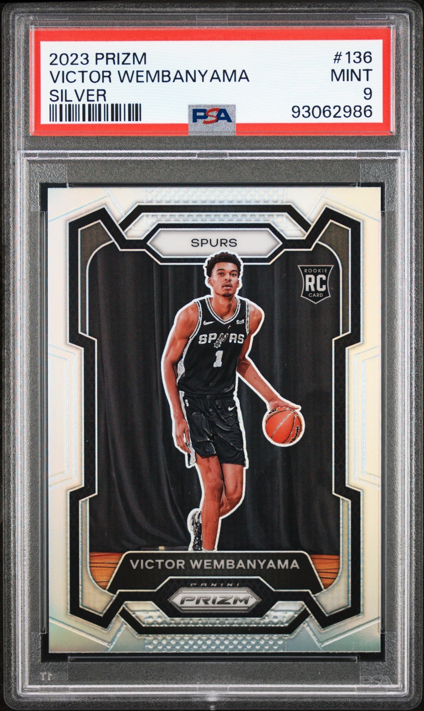 2023 Panini Prizm - Victor Wembanyama - Silver Prizm #136 - PSA Graded Card