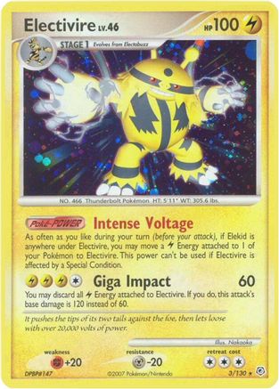 Electivire (3/130) - Diamond and Pearl Holofoil