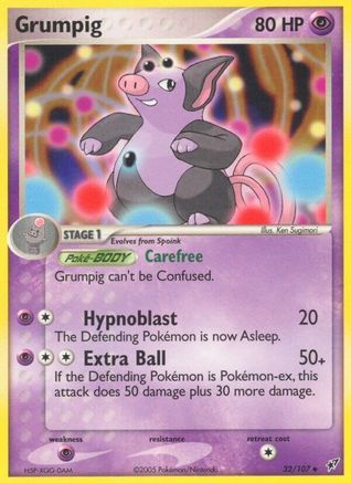Grumpig (32/107) - Deoxys Reverse Holofoil