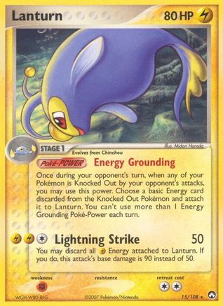 Lanturn (15/108) - Power Keepers Reverse Holofoil