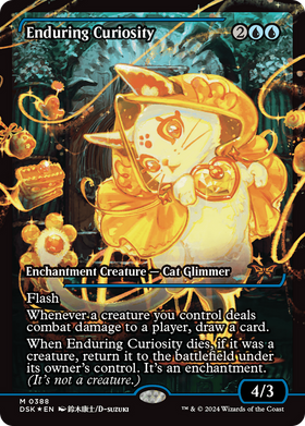 Enduring Curiosity (DSK-388) - Duskmourn: House of Horror: (Showcase) Foil