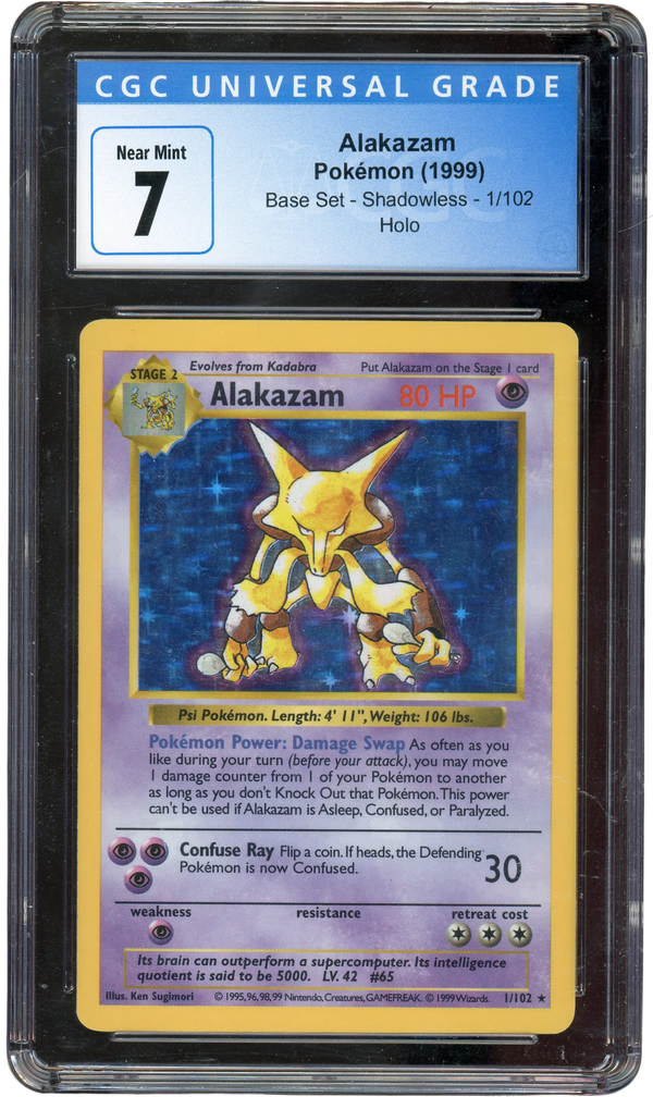 CGC 7 ALAKAZAM BASE SET HOLO