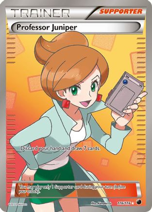 Professor Juniper (Full Art) (116/116) - Plasma Freeze Holofoil