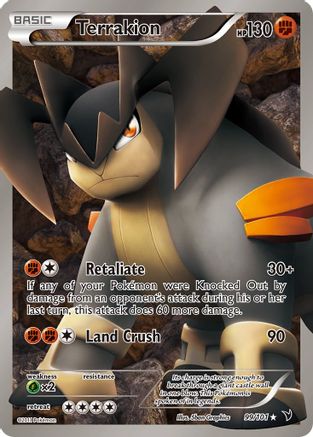 Terrakion (Full Art) (99/101) - Noble Victories Holofoil