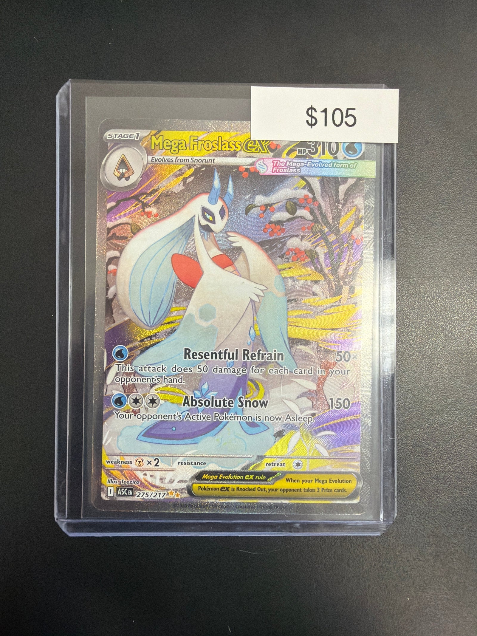 Pokemon Ascended Heroes Mega Froslass EX #275/217