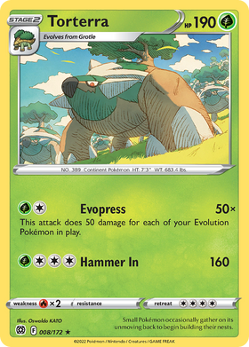 Torterra 8 172 Brilliant Stars Holofoil