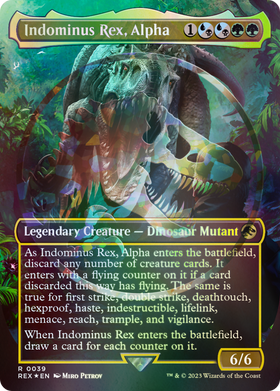 Indominus Rex, Alpha (REX-039) - Jurassic World Collection (Borderless) Foil