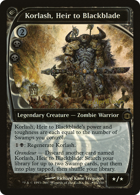 Korlash, Heir to Blackblade (PRE-87â˜…) - Future Sight Promos Foil