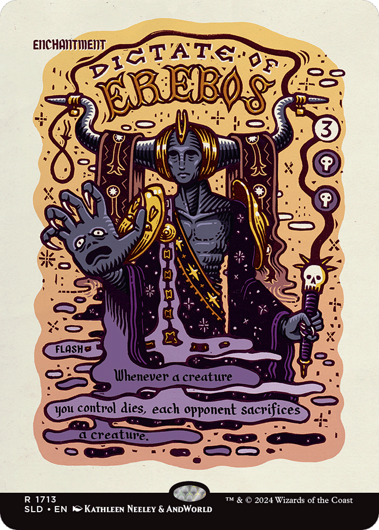 Dictate of Erebos (SLD-1713) - Secret Lair Drop (Borderless) Foil