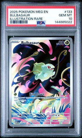 2025 POKEMON MEG EN-MEGA EVOLUTION #133 BULBASAUR ILLUSTRATION RARE PSA 10