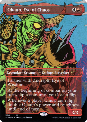 Okaun, Eye of Chaos // Okaun, Eye of Chaos (SLD-380) - Secret Lair Drop (Borderless) Foil
