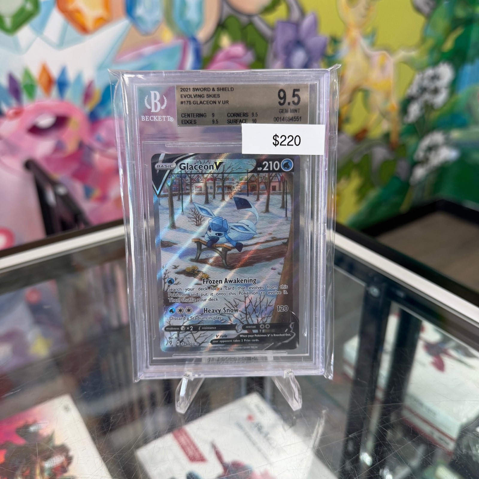 Pokemon Glaceon V #175 BGS 9.5