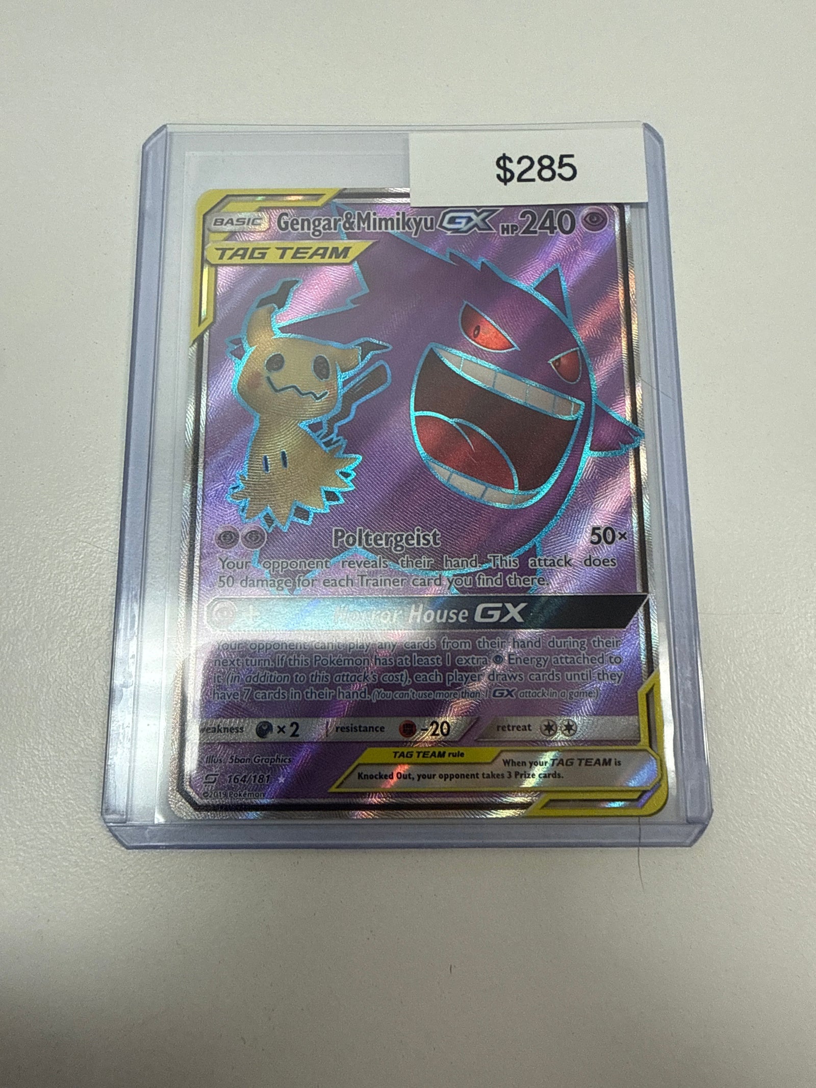 Pokemon Gengar & Mimikyu Gx #164/181