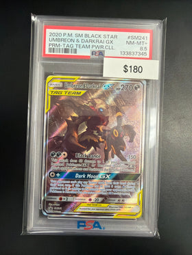 Pokemon Umbreon & Darkrai #SM241 PSA 8.5