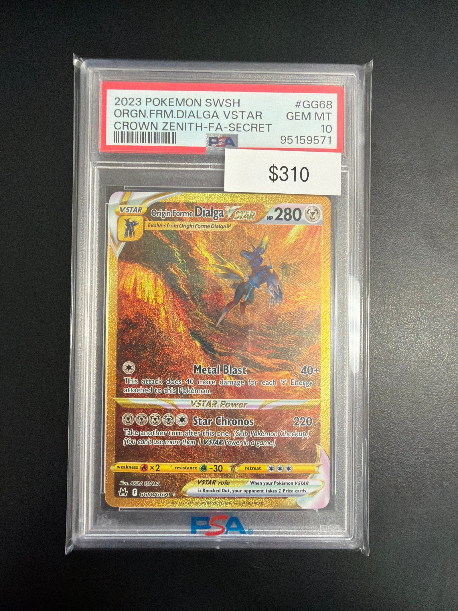 Pokemon Dialga VSTAR Secret #GG68 PSA 10