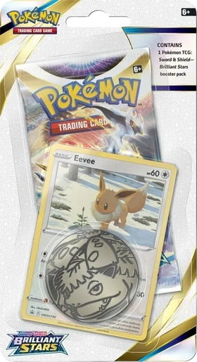 Pokémon TCG: Brilliant Stars Checklane Blister – Eevee Promo & Coin
