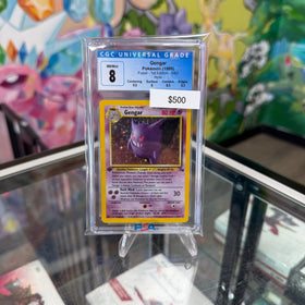 Pokemon Gengar Fossil 1st Edition #5 CGC 8