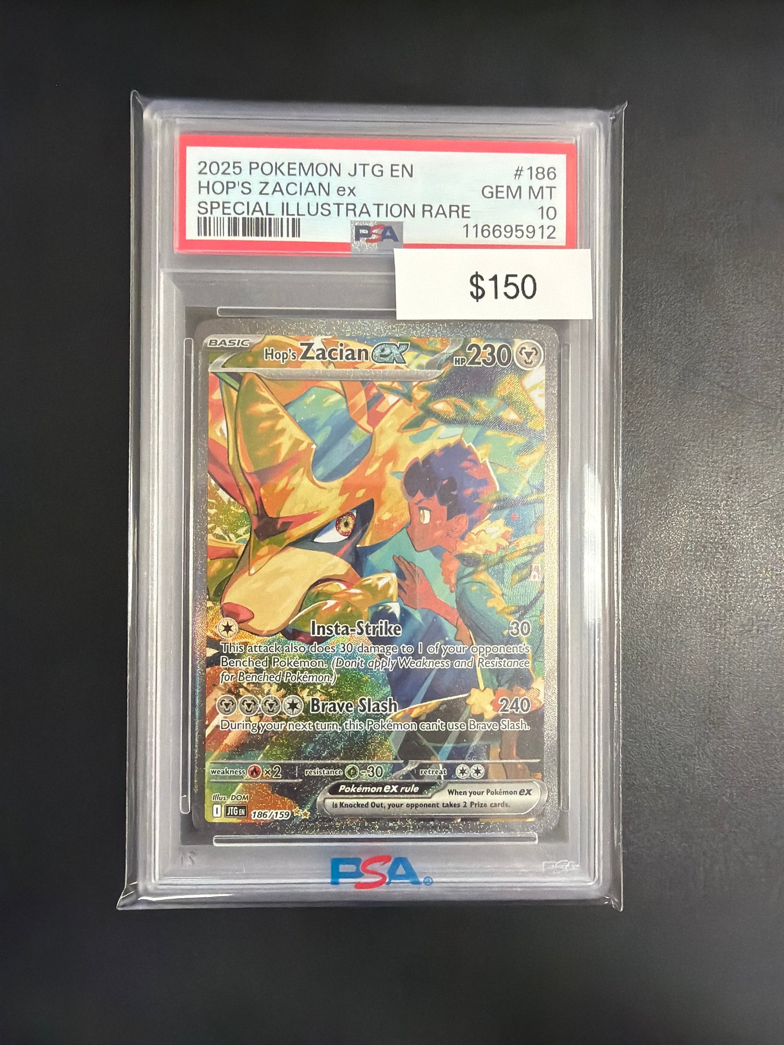 Pokemon Hops Zacian #186 PSA 10