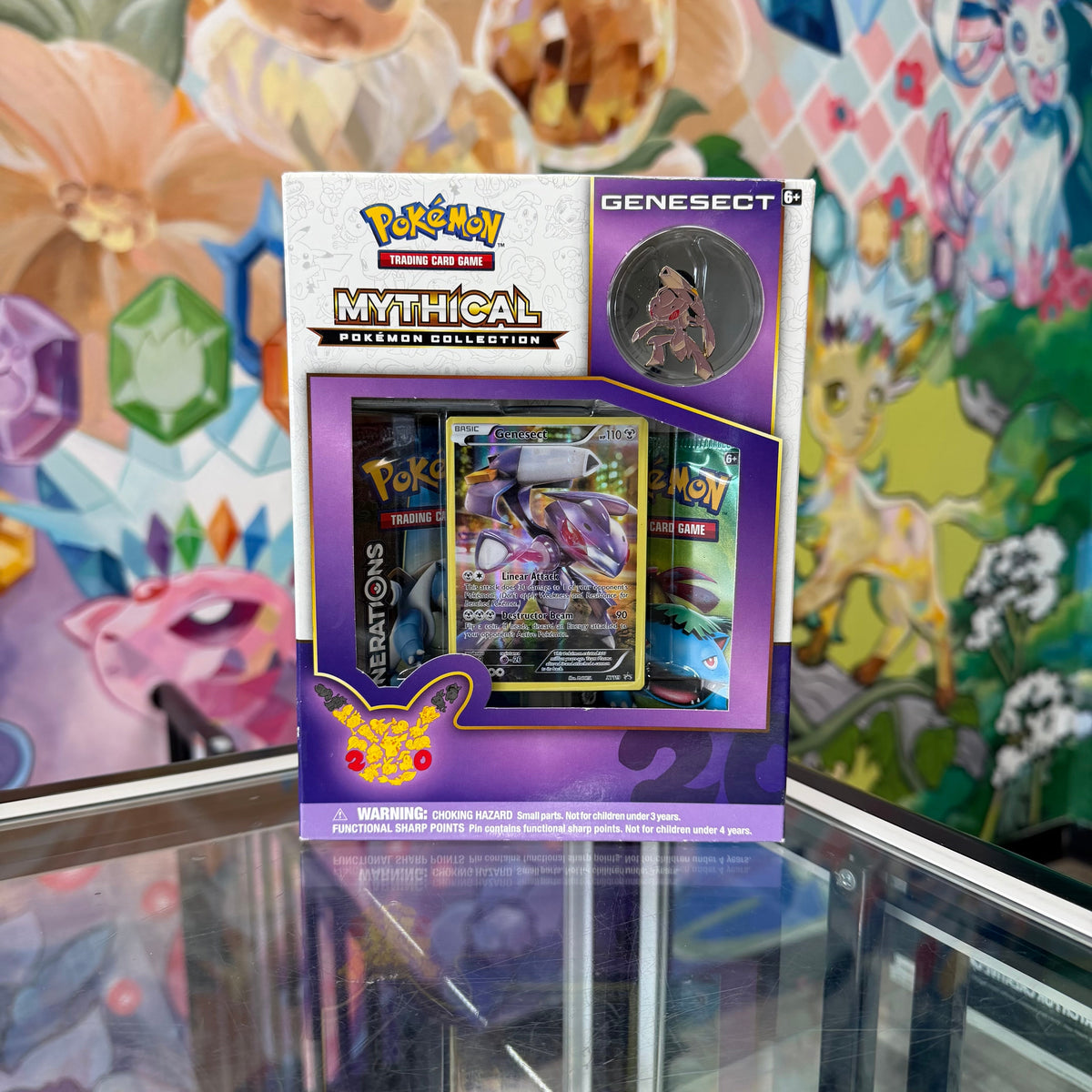 Pokemon 20th Anniversary Mythical Pin Collection Genesect
