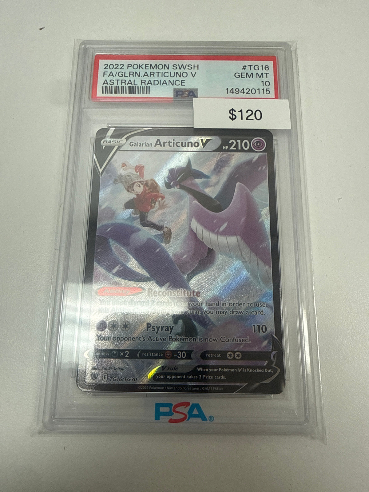 Pokemon Galarian Articuno V PSA 10