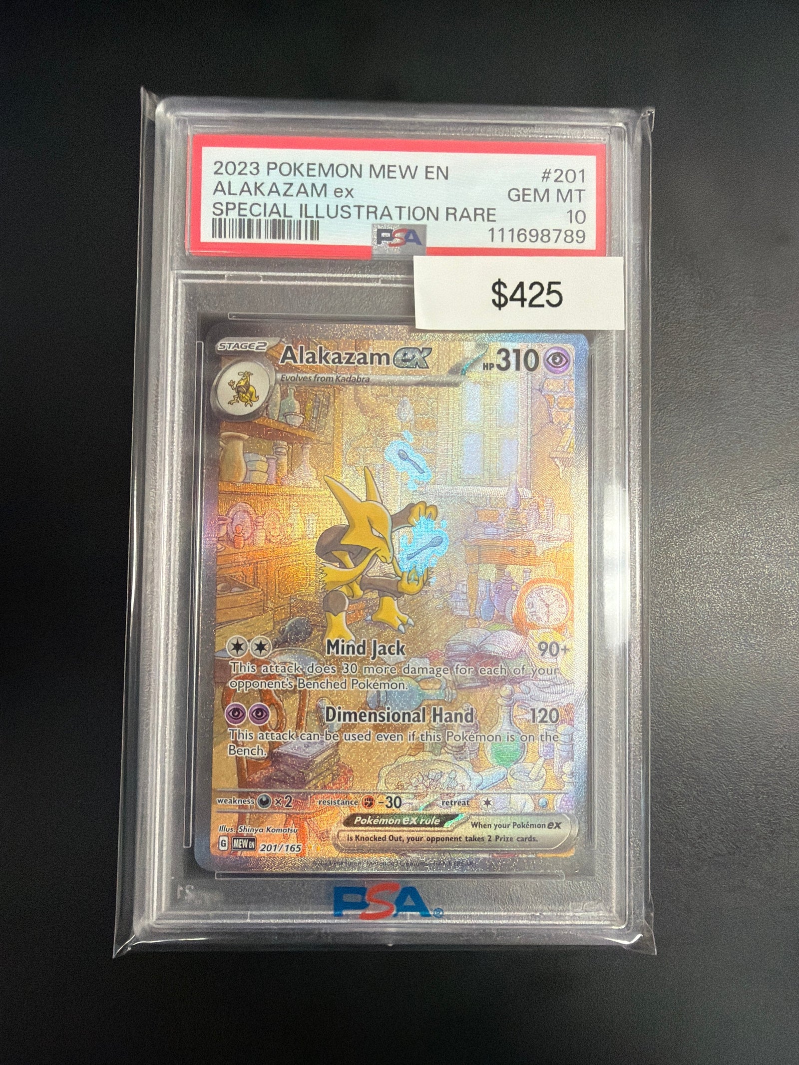 Pokemon 151 Alakazam EX #201 PSA 10