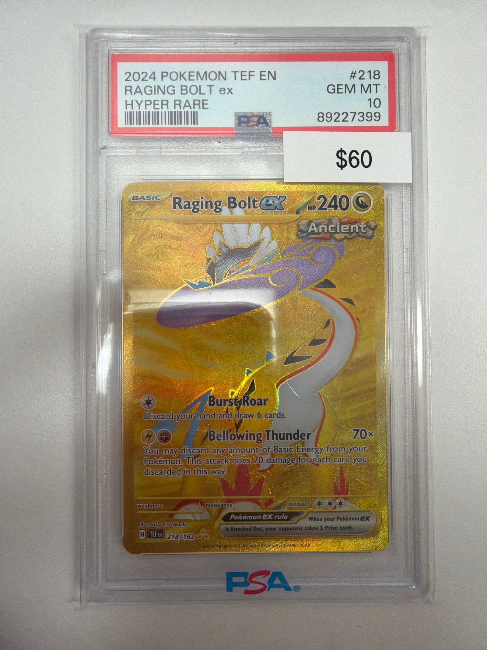 Pokemon Raging Bolt ex 218/162