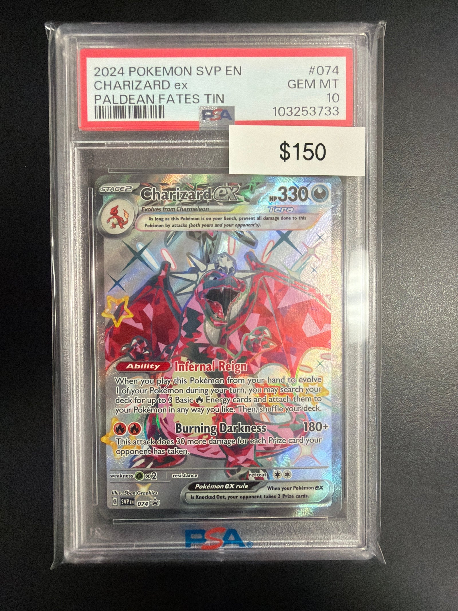Pokemon Charizard EX 074 PSA 10
