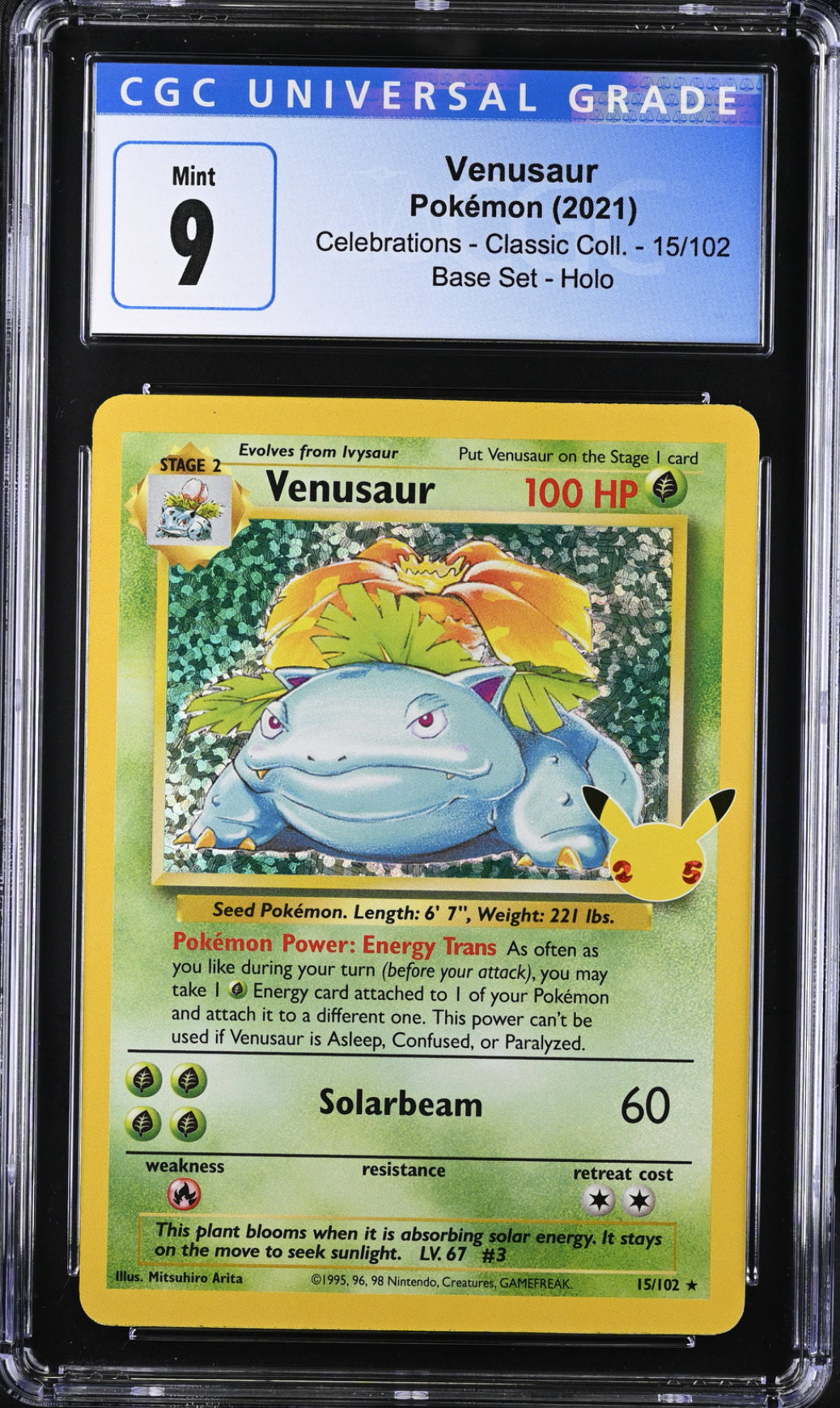 2021 Pokemon Venusaur #15/102 CGC 9