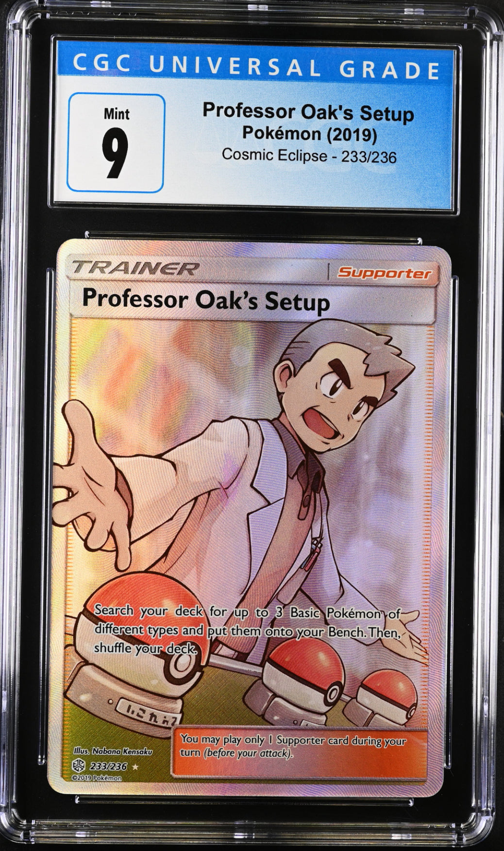 2019 Pokemon Professor Oak's Setup #233/236 CGC 9