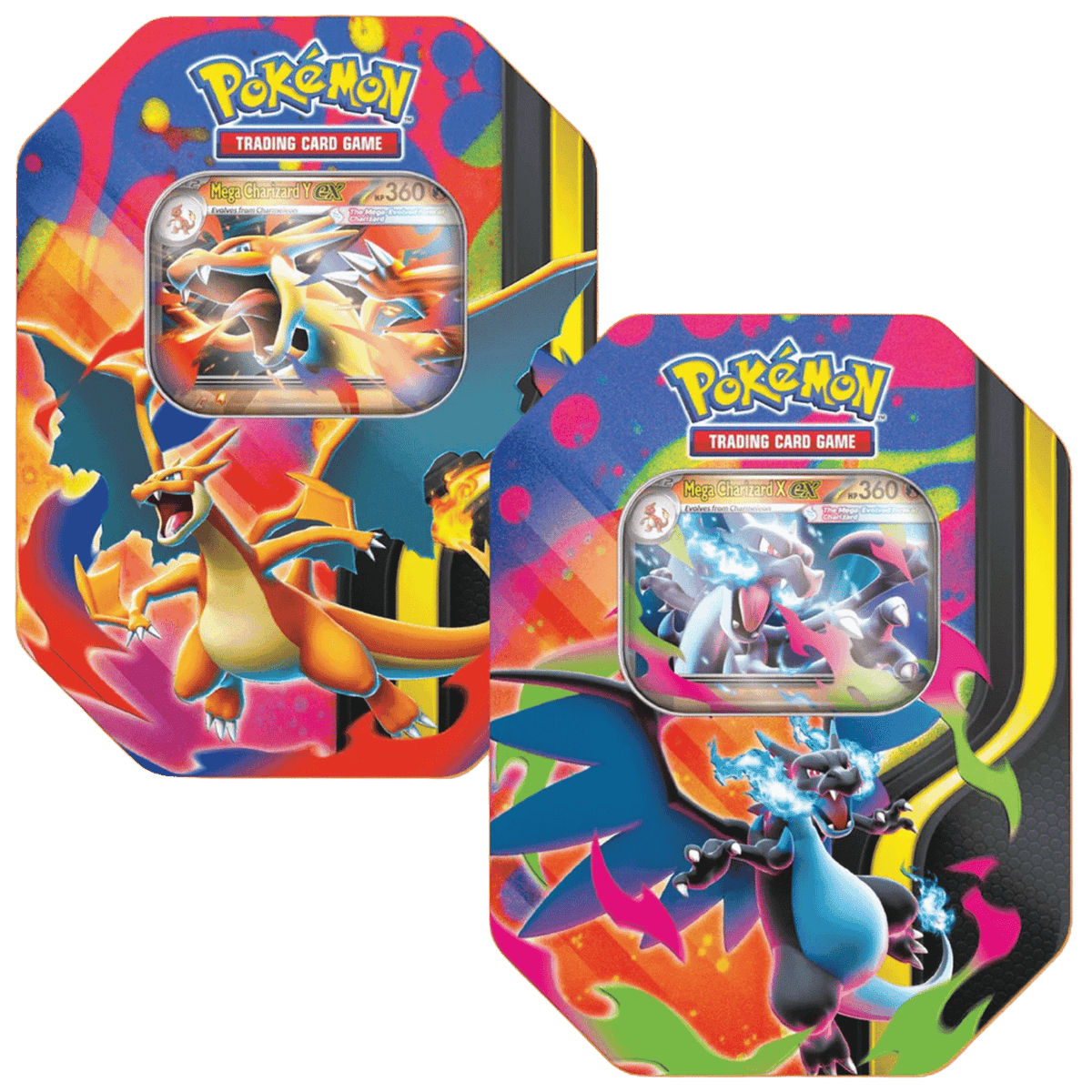 Pokemon Mega Charizard Tin Set Of 2