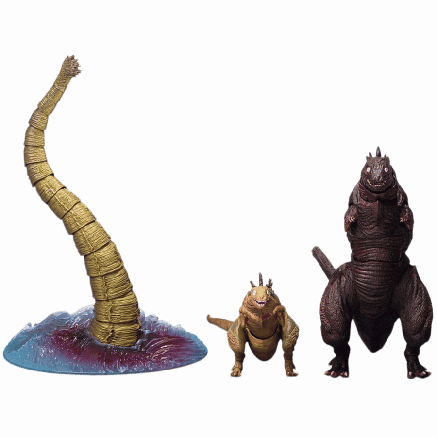 Shin Godzilla: Godzilla 2nd Form & 3rd Form & Giant Unidentified Creature Set TAMASHII NATIONS S.H.MonsterArts Action Figures (PREORDER)