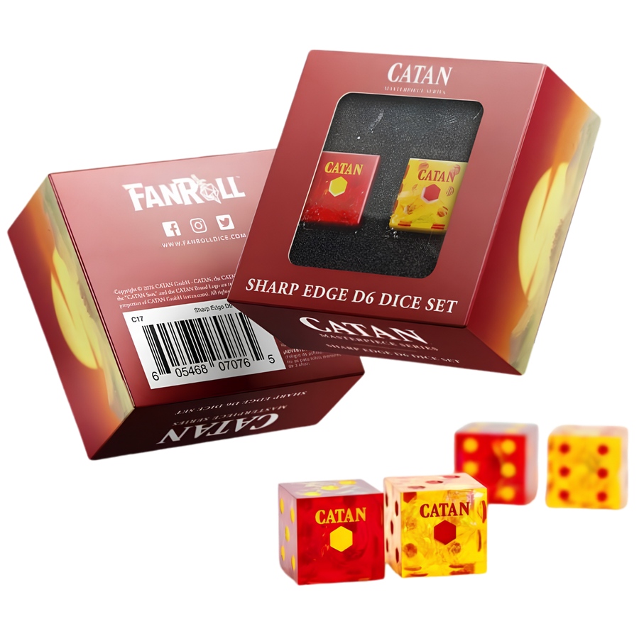 FanRoll: Catan Masterpiece Series - Sharp Edge D6 Dice Set (2ct) (PREORDER)