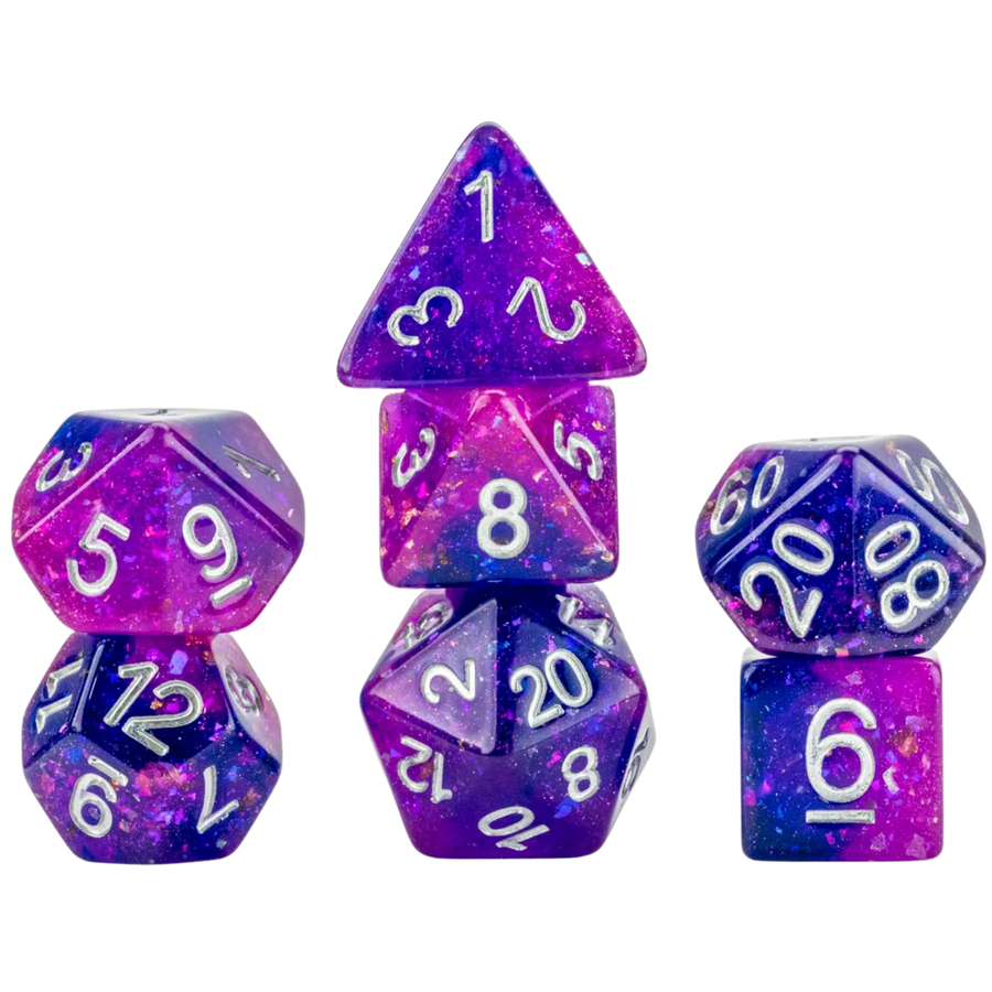 FanRoll: 16mm Resin RPG Dice Set - Eternal Purple/Blue (PREORDER)