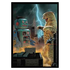 Ultra Pro Sleeves: Double-Matte White Core - Movie Cats: Catzilla (50ct) (PREORDER)
