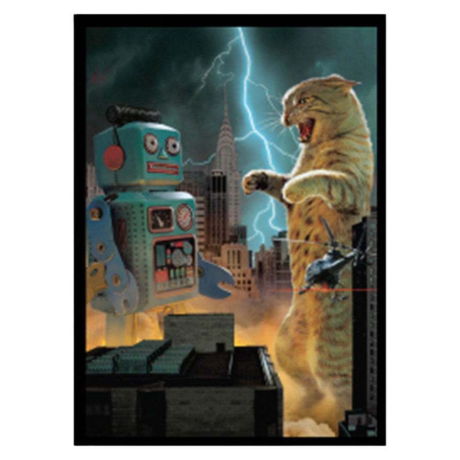 Ultra Pro Sleeves: Double-Matte White Core - Movie Cats: Catzilla (50ct) (PREORDER)