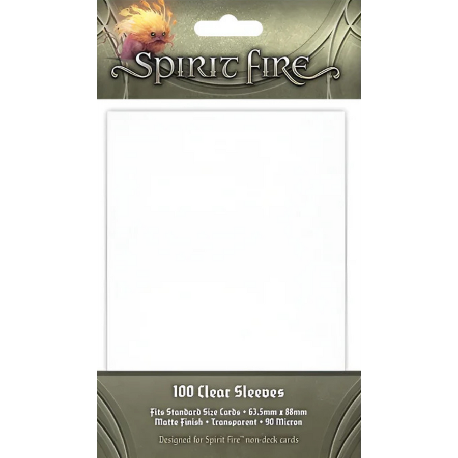 Spirit Fire: Card Sleeves - Clear (100ct) (Add to cart to see price) (PREORDER)