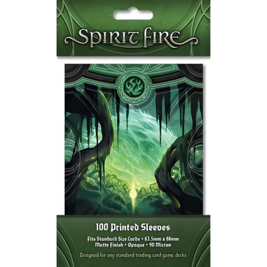 Spirit Fire: Opaque Printed Card Sleeves - Biodome (Green) (100ct) (Add to cart to see price) (PREORDER)