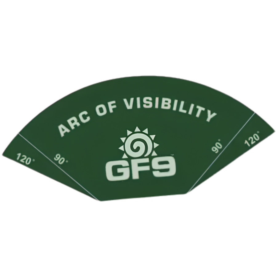 Gale Force Nine: Arc of Visibility Template - Green (PREORDER)