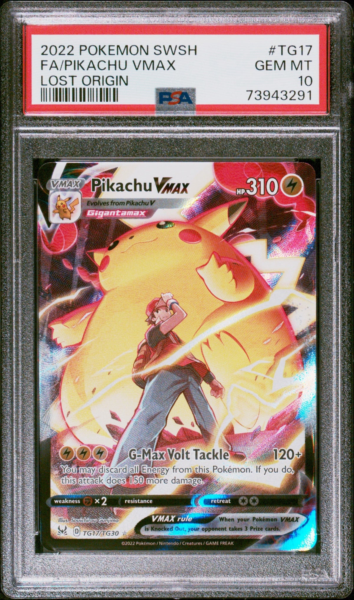 2022 Pokemon Pikachu Vmax #TG17 PSA 10