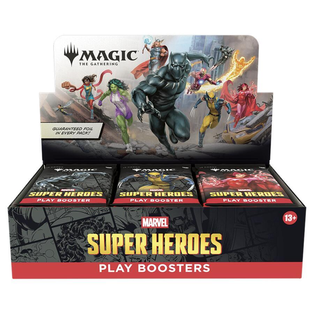 Magic the Gathering: Universes Beyond - Marvel Super Heroes Play Booster Display